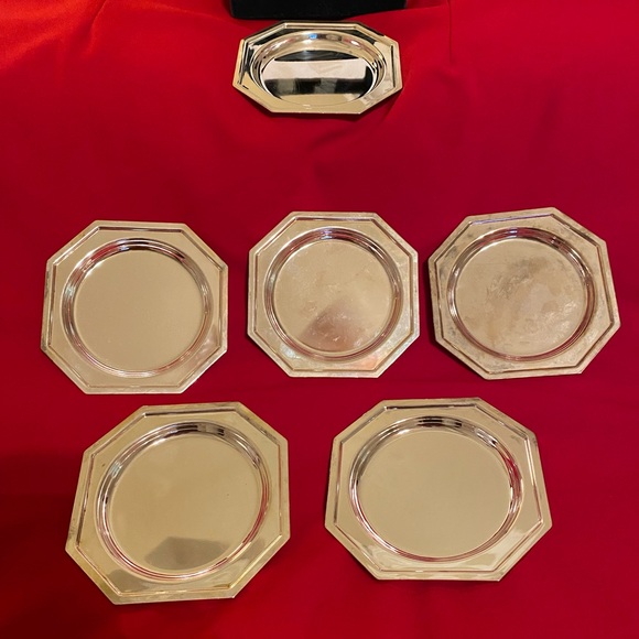 Godinger Silver Treasures Octagon Shapes Coasters-Set Of 6 Coasters Art Co. LTD - Picture 1 of 7